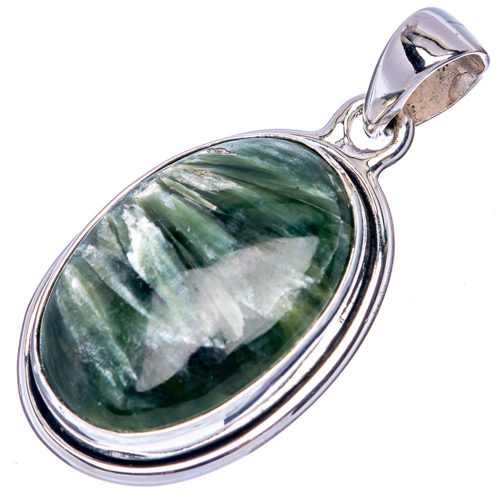 Seraphinite Pendant 1 1/2" (925 Sterling Silver) P41411