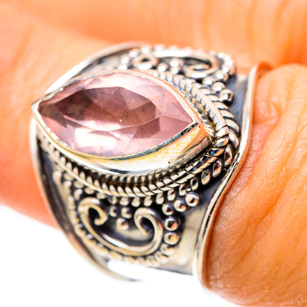 Rose Quartz 925 Sterling Silver Ring Size 6.25 (925 Sterling Silver) RING139539
