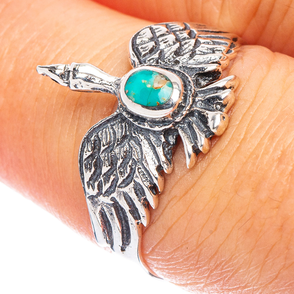 Rare Arizona Turquoise Phoenix Ring Size 7.5 (925 Sterling Silver) R7234