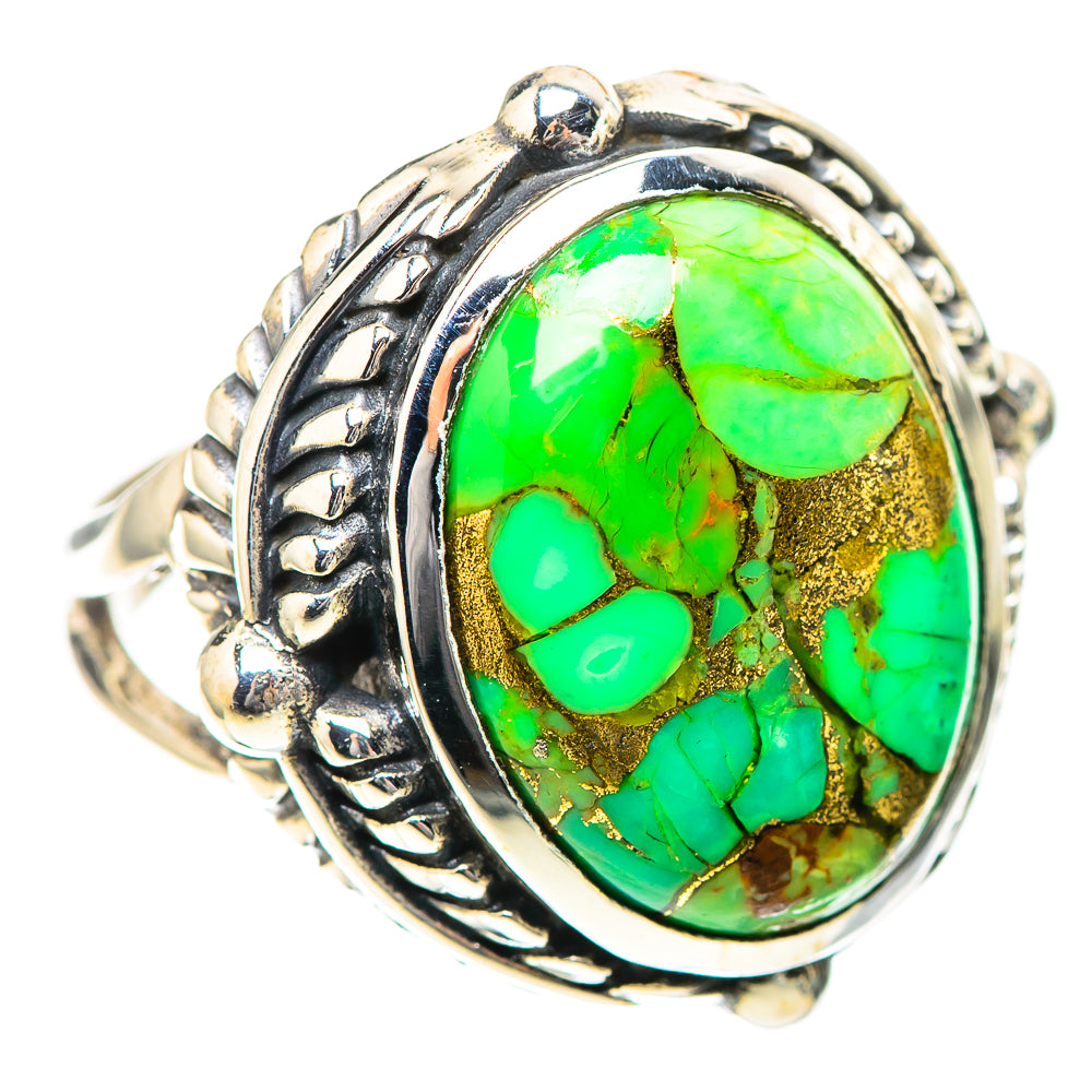 Green Copper Composite Turquoise Ring Size 6.5 (925 Sterling Silver) RING139233