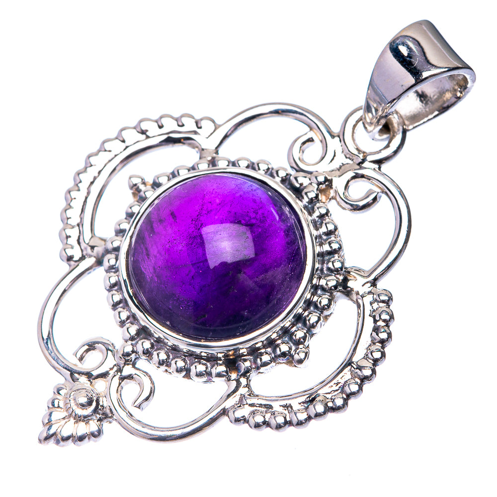 Premium Signature Amethyst Pendant 1 3/8" (925 Sterling Silver) P38776