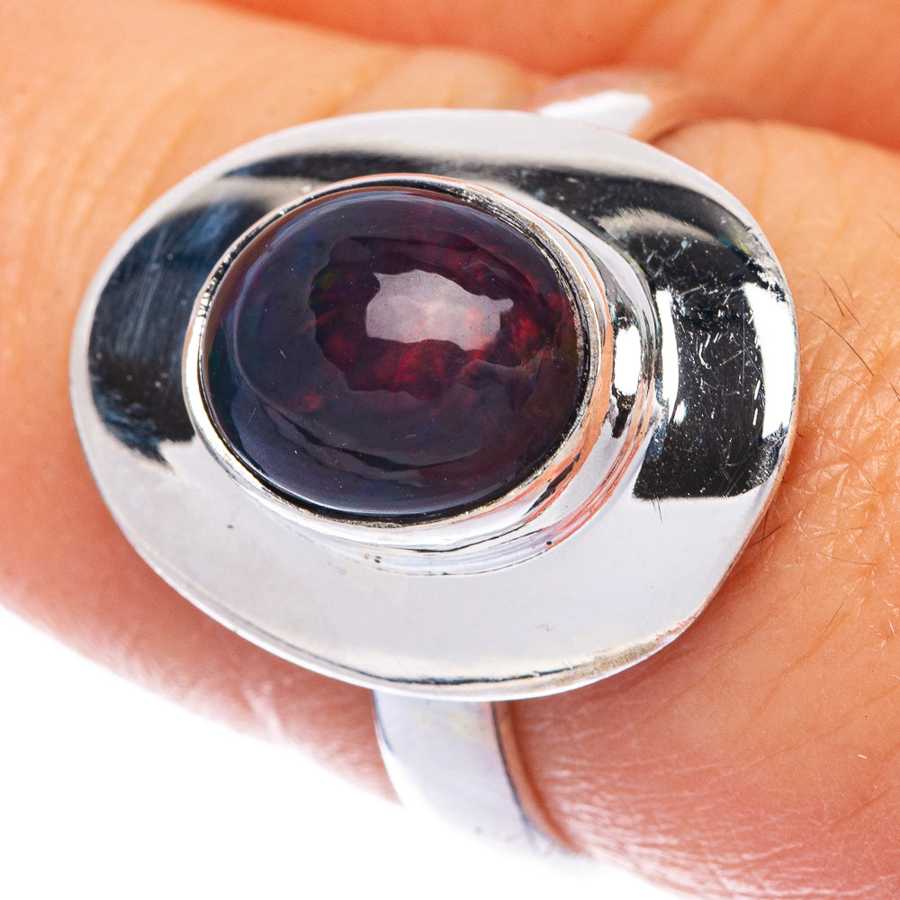 Black Opal Ring Size 7.5 (925 Sterling Silver) R144744