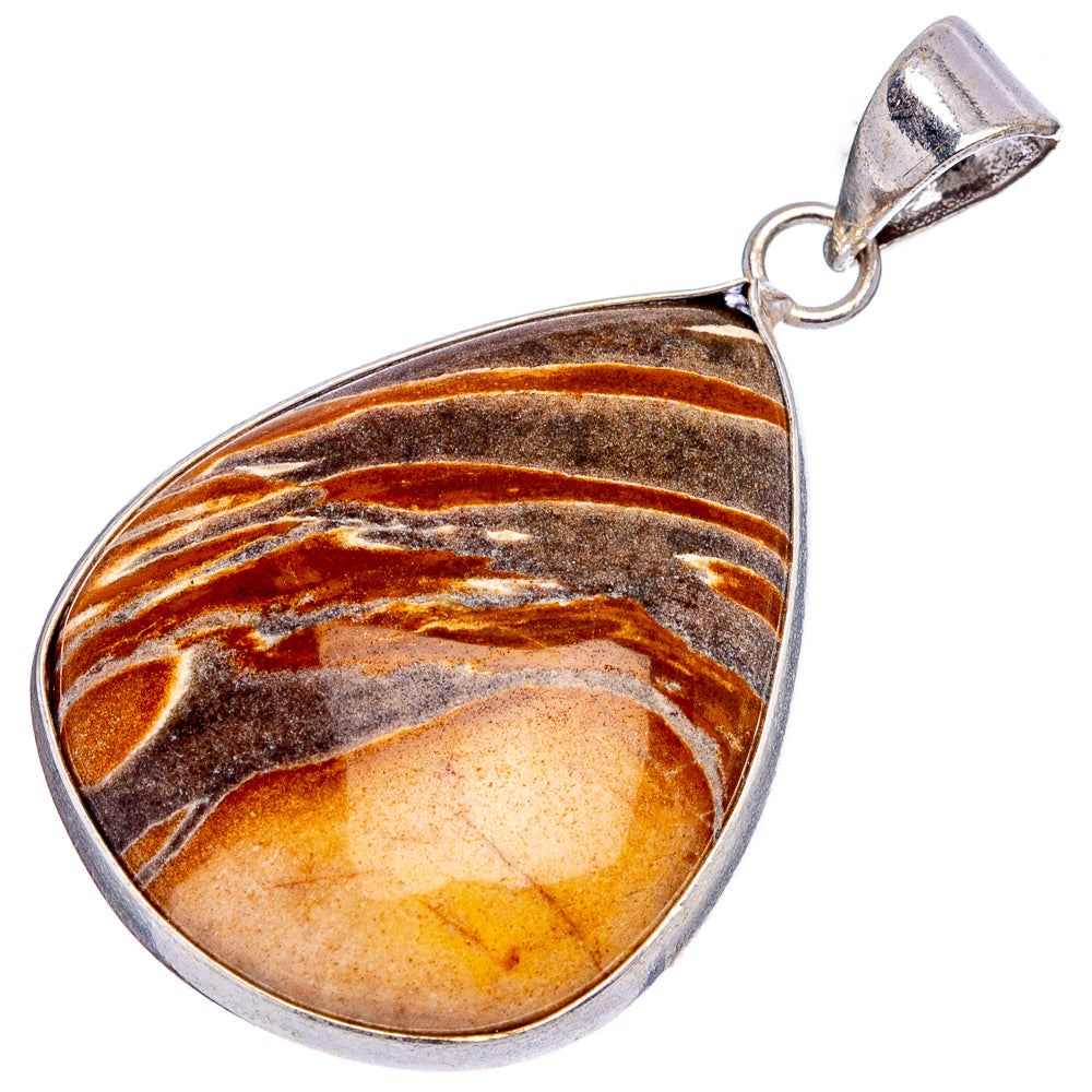 Landscape Jasper Pendant 1 3/4" (Silver Plated)