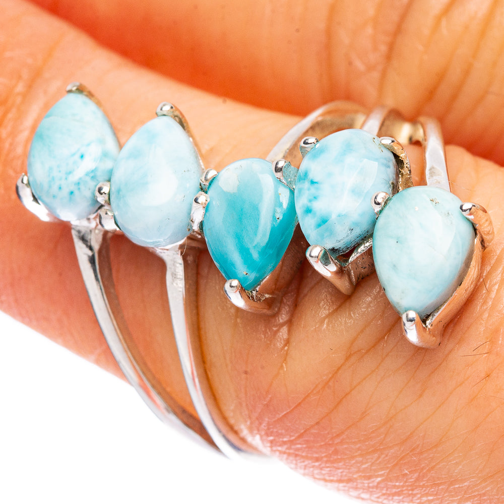 Larimar Ring Size 7.25 (925 Sterling Silver) R2322