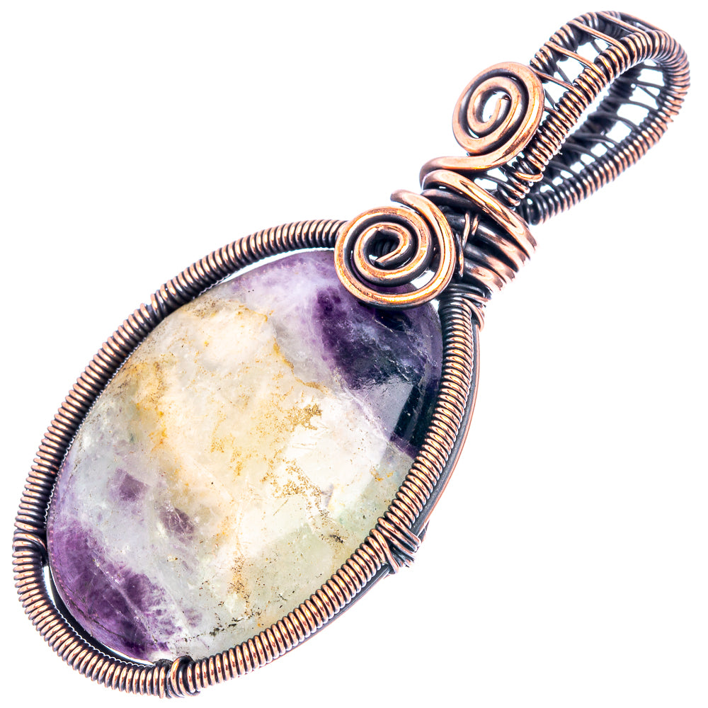 Kammererite Wire Wrap Pendant 2 3/8" (Oxidized Copper)