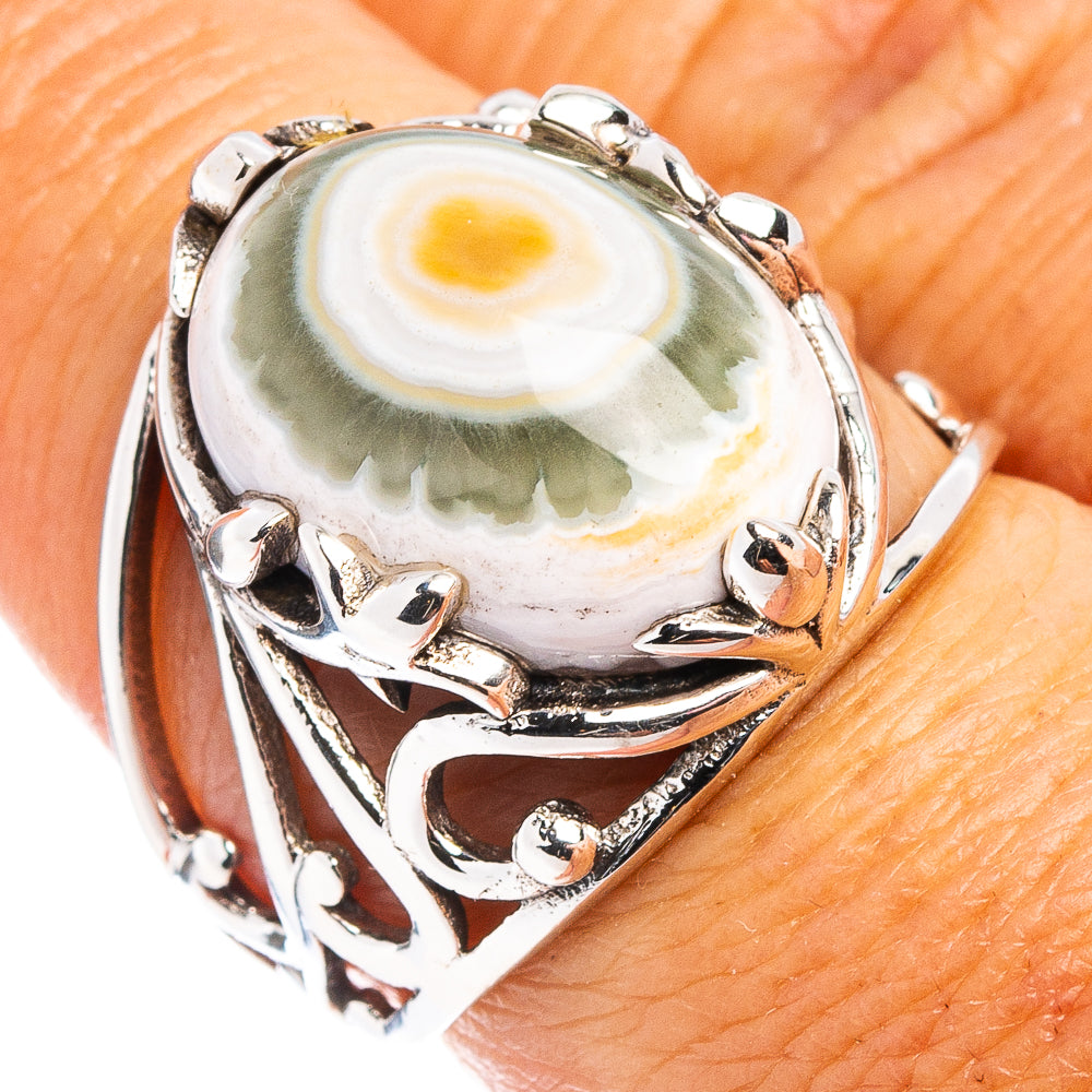 Premium Ocean Jasper Ring Size 7 (.925 Sterling Silver)