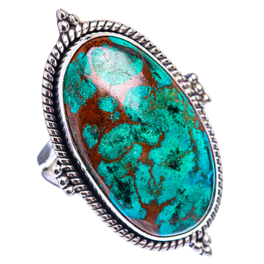 Large Chrysocolla Ring Size 8.25 (925 Sterling Silver) R142897