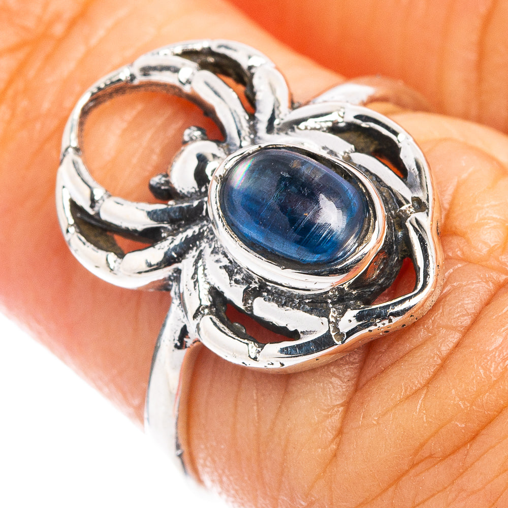 Kyanite Spider Dainty Ring Size 5.75 (.925 Sterling Silver)