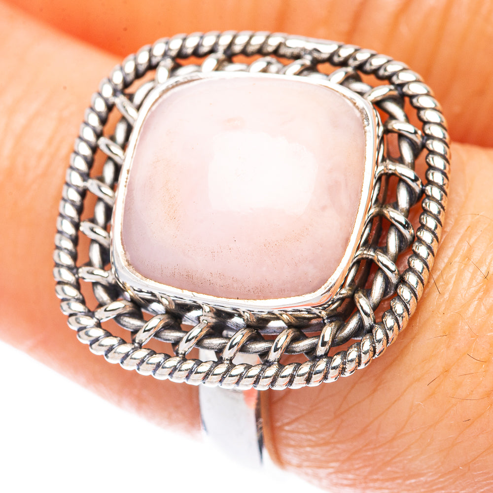 Pink Opal Ring Size 8 (925 Sterling Silver) R2118