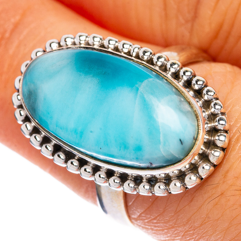 Larimar Ring Size 7 (925 Sterling Silver) R1239