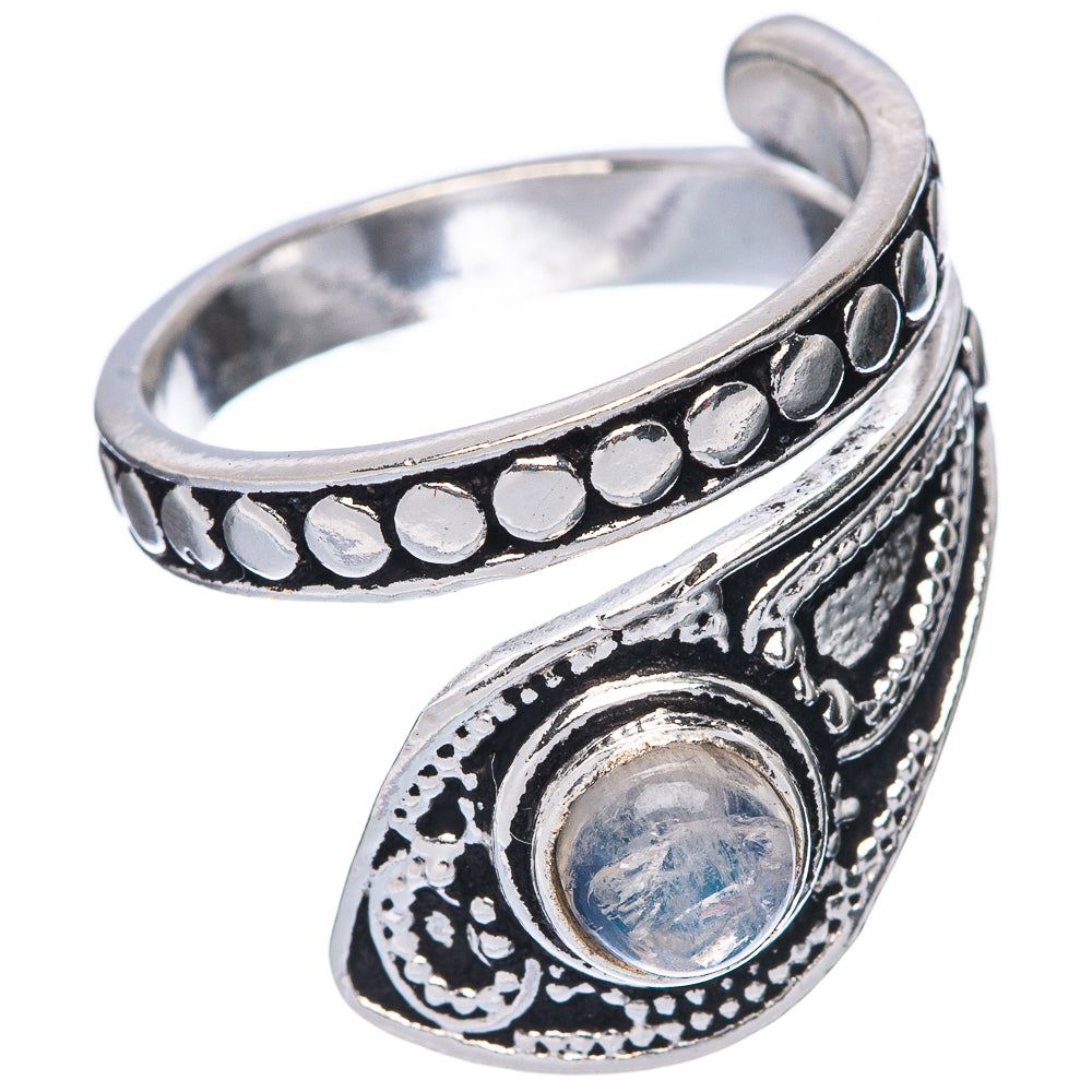 Rainbow Moonstone Dainty Ring Size 8 (925 Sterling Silver) R145893