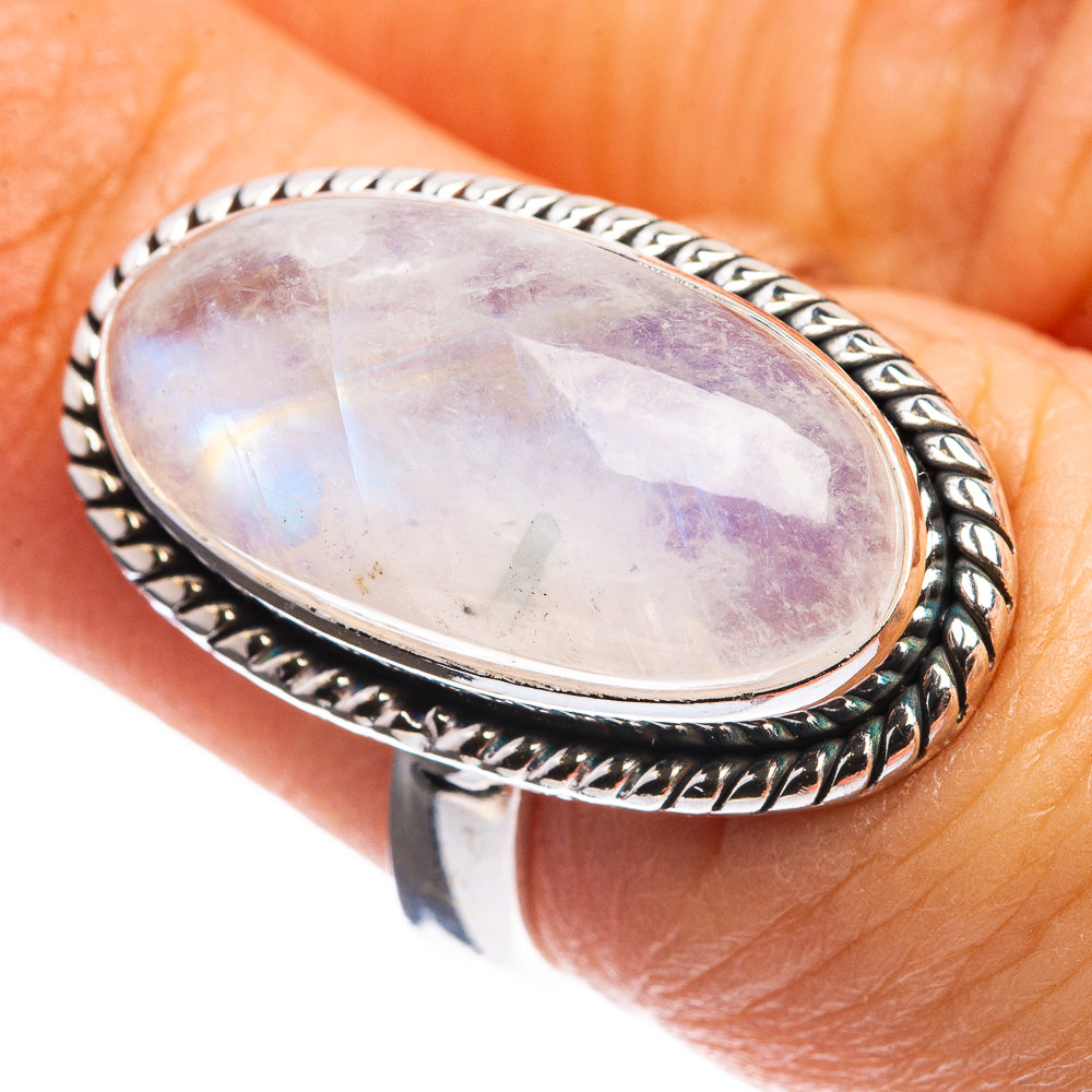 Rainbow Moonstone Ring Size 6 (925 Sterling Silver) R142944