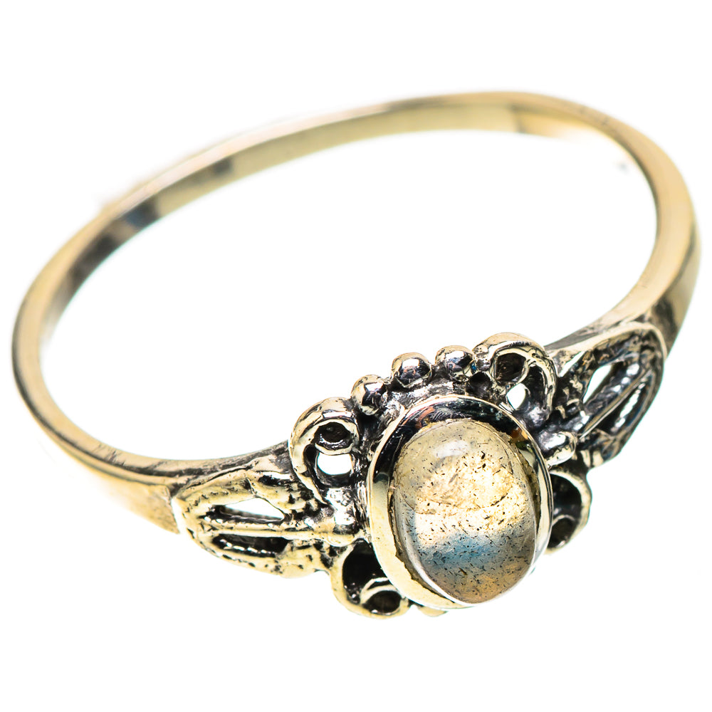 Rainbow Labradorite Dainty Ring Size 6 (925 Sterling Silver) RING138193