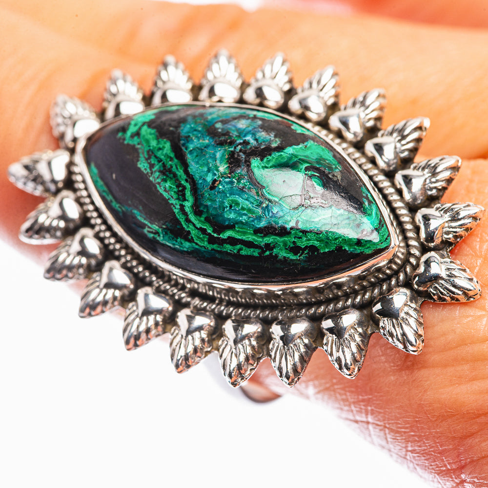 Large Malachite Ring Size 10 (925 Sterling Silver) R142336