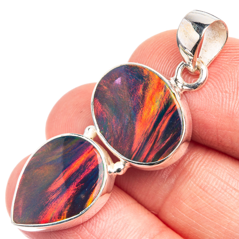 Aura Opal Pendant 1 5/8" (925 Sterling Silver) P39277