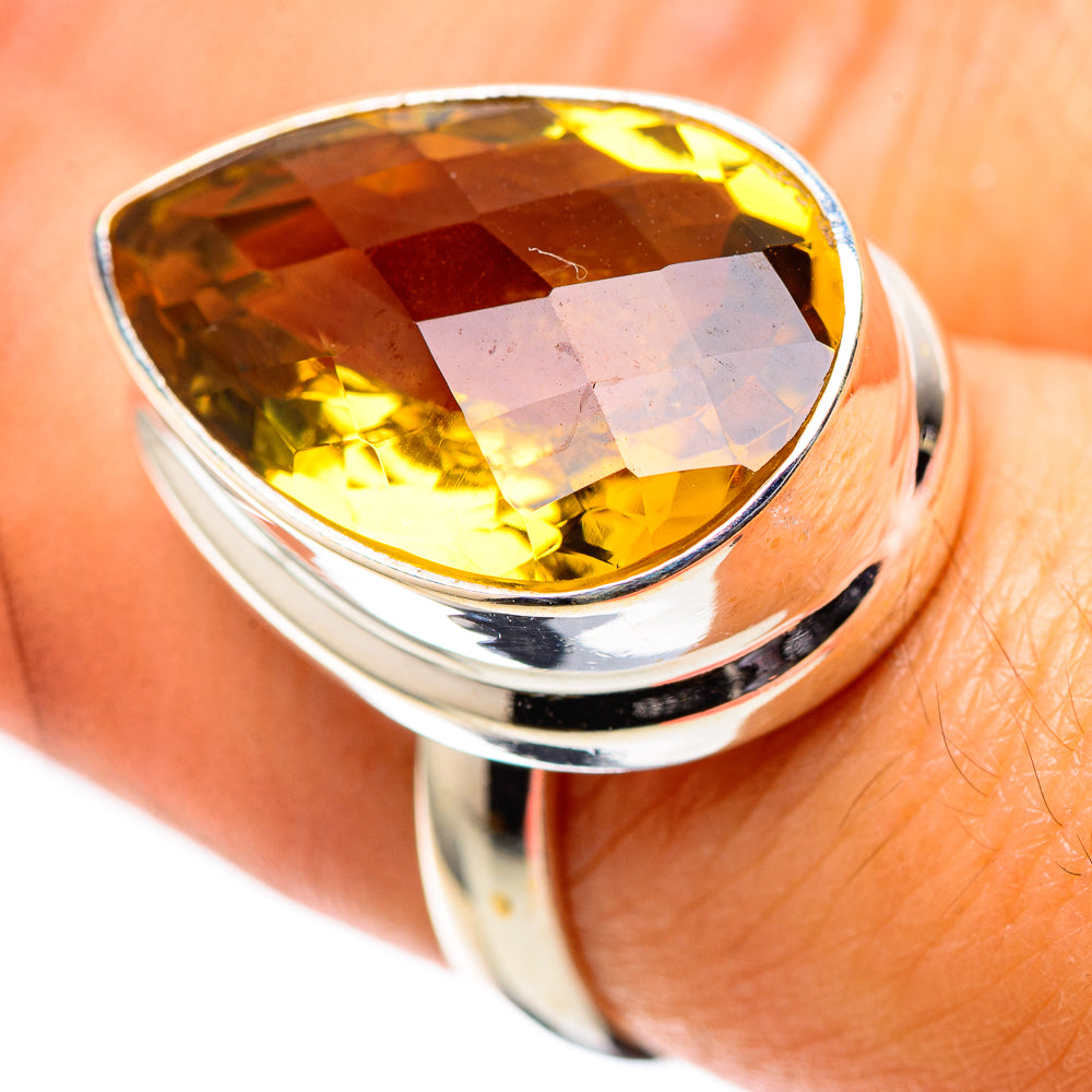 Faceted Citrine Ring Size 7.25 (925 Sterling Silver) RING138853