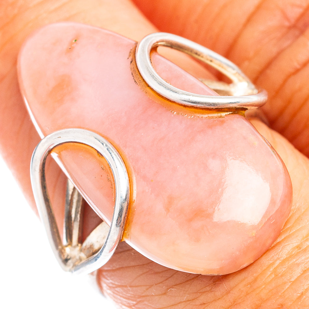 (Classic Series) Pink Opal Ring Size 7 (.925 Sterling Silver)