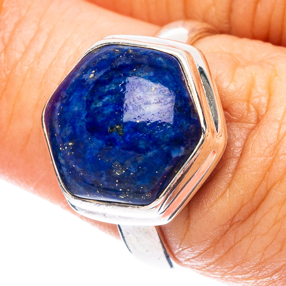 Lapis Lazuli Ring Size 7.5 (925 Sterling Silver) R4975
