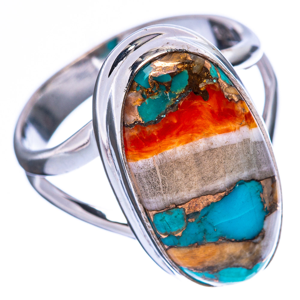 Spiny Oyster Turquoise 925 Sterling Silver Ring Size 6.5 (925 Sterling Silver) R3871