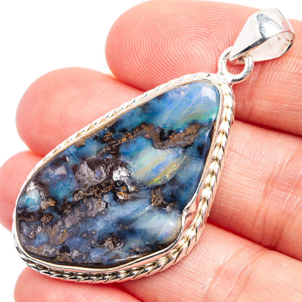 Boulder Opal Pendant 1 7/8" (925 Sterling Silver) P38993