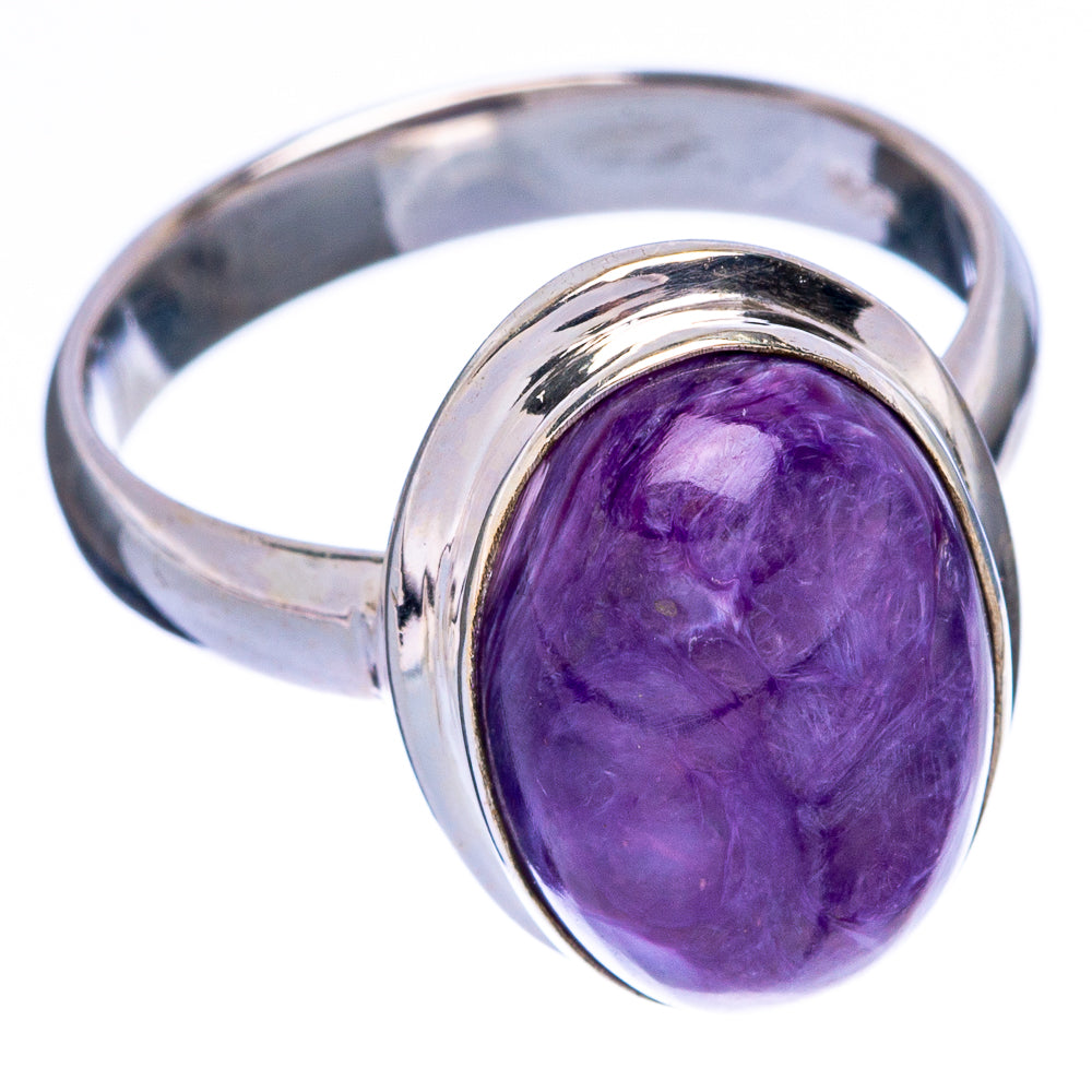 Rare Charoite Ring Size 6.75 (925 Sterling Silver) R146563