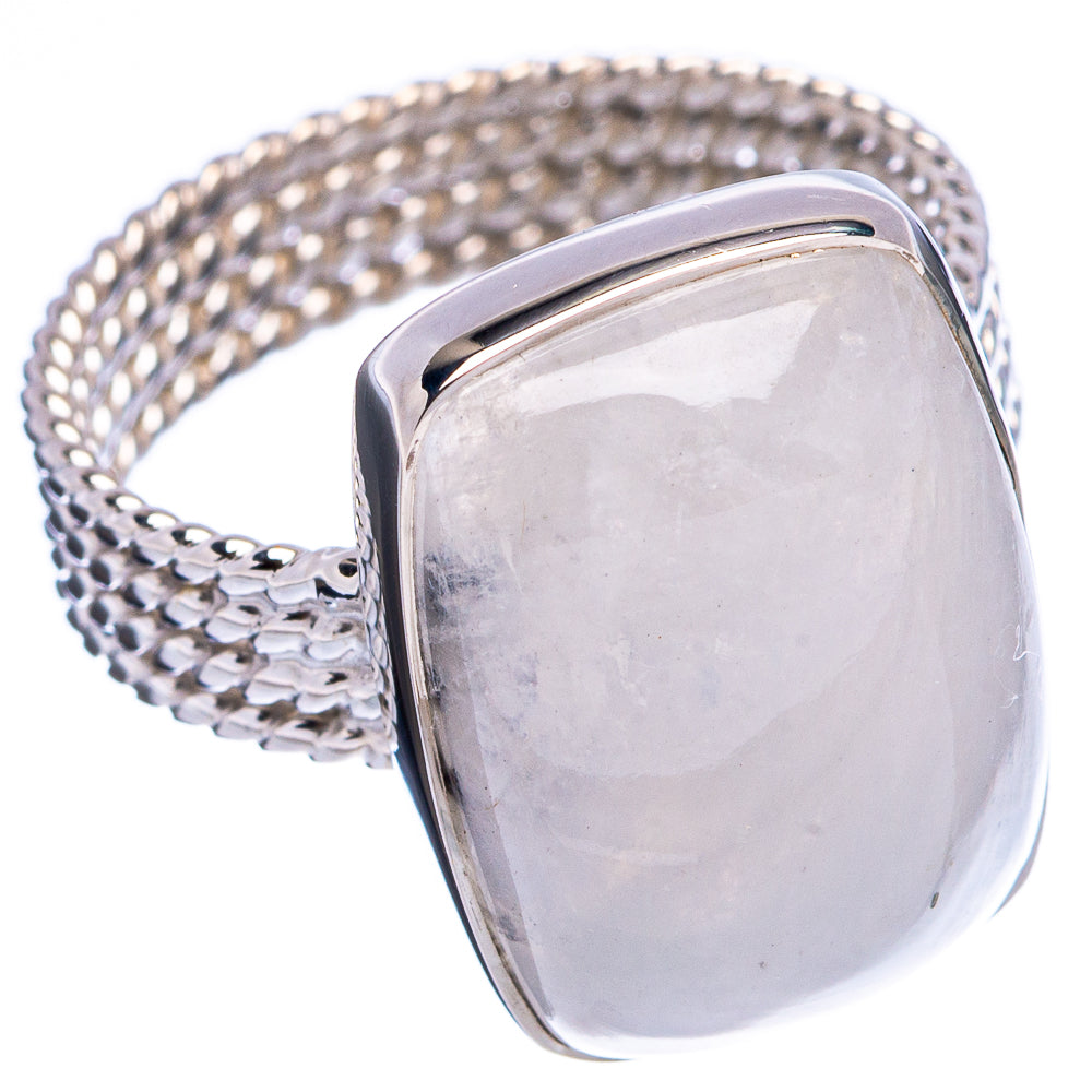 Premium Rainbow Moonstone Ring Size 6.5 (.925 Sterling Silver)