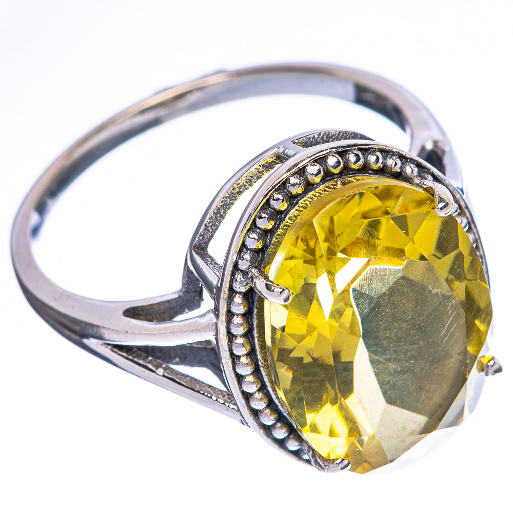 Faceted Citrine Ring Size 10 (925 Sterling Silver) R1415