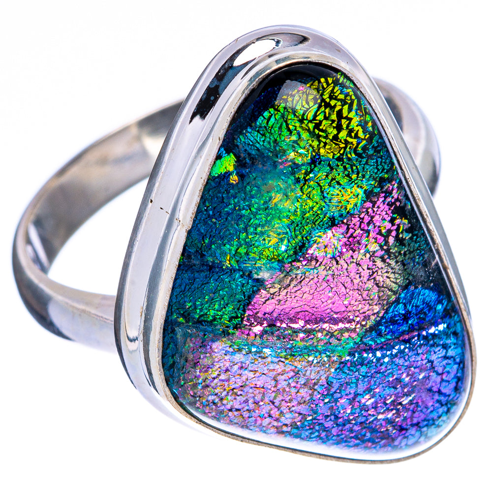 Dichroic Glass Ring Size 8.75 (925 Sterling Silver) R146733