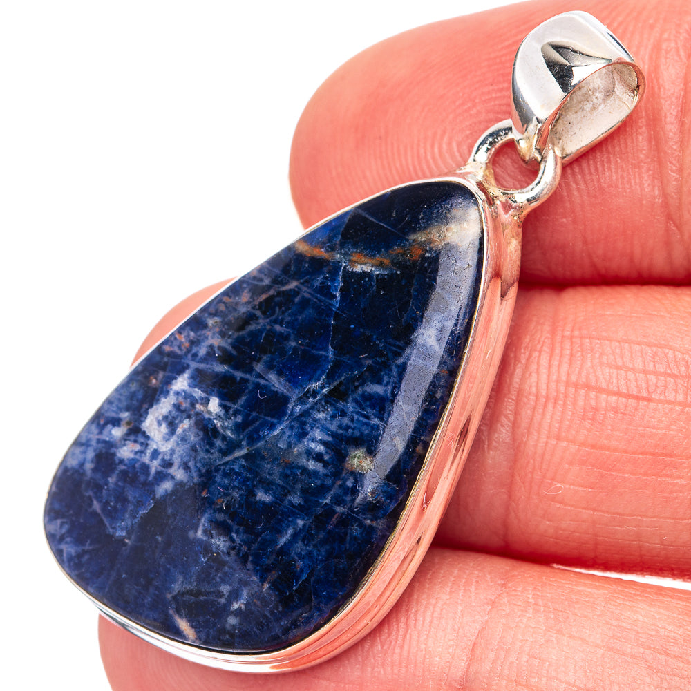 Sodalite Pendant 1 5/8" (.925 Sterling Silver)