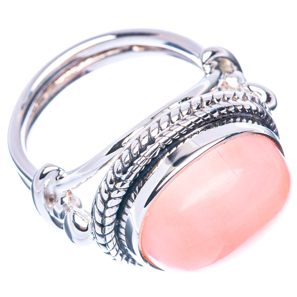 Premium Rose Quartz 925 Sterling Silver Ring Size 6 (925 Sterling Silver) R2731