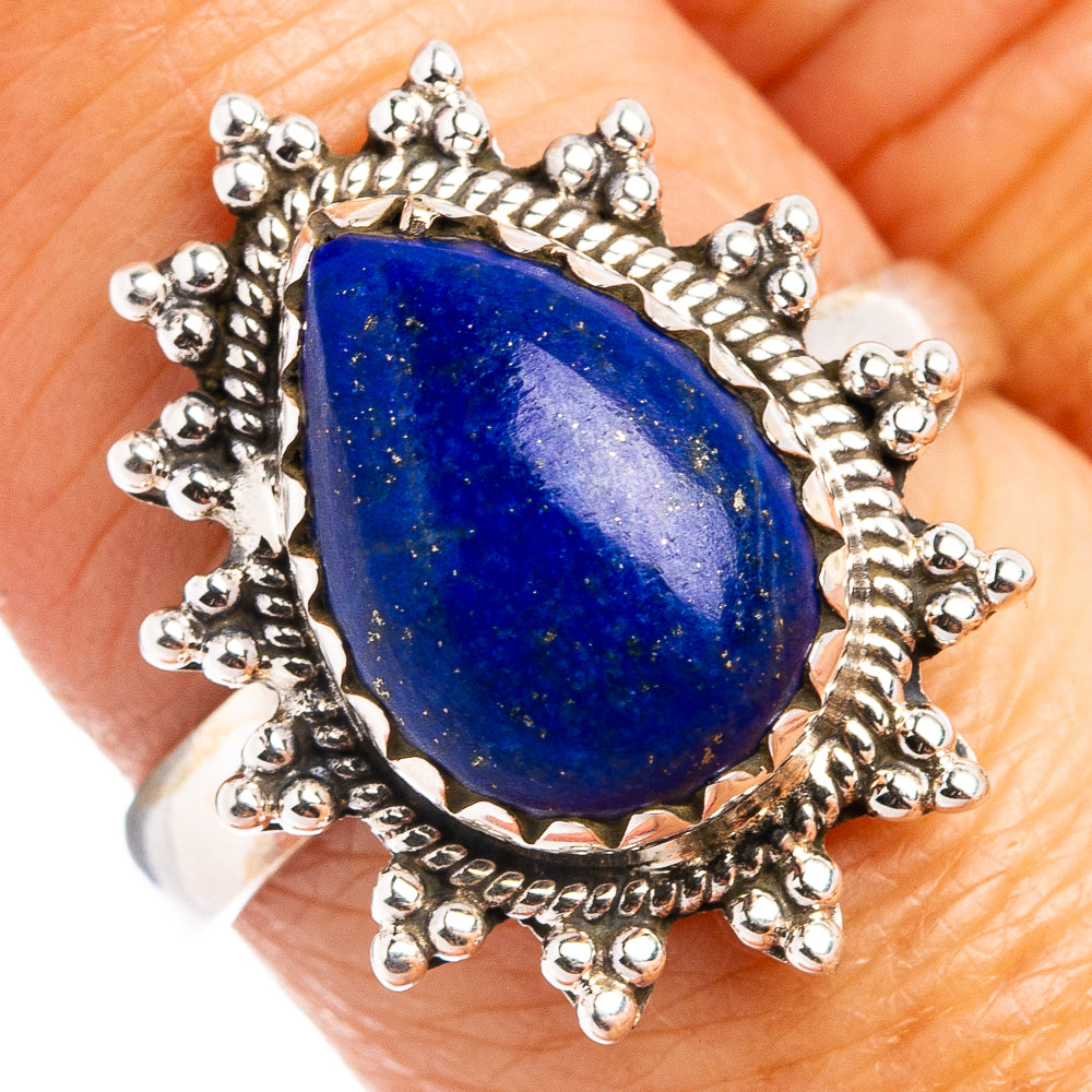 Lapis Lazuli Ring Size 7.75 (.925 Sterling Silver)