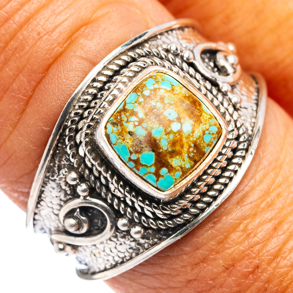 Rare Number 8 Mine Turquoise Ring Size 8.5 (.925 Sterling Silver)