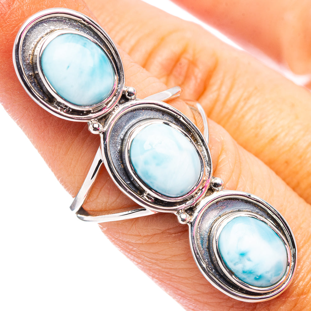 Signature Larimar Ring Size 6.75 (.925 Sterling Silver)