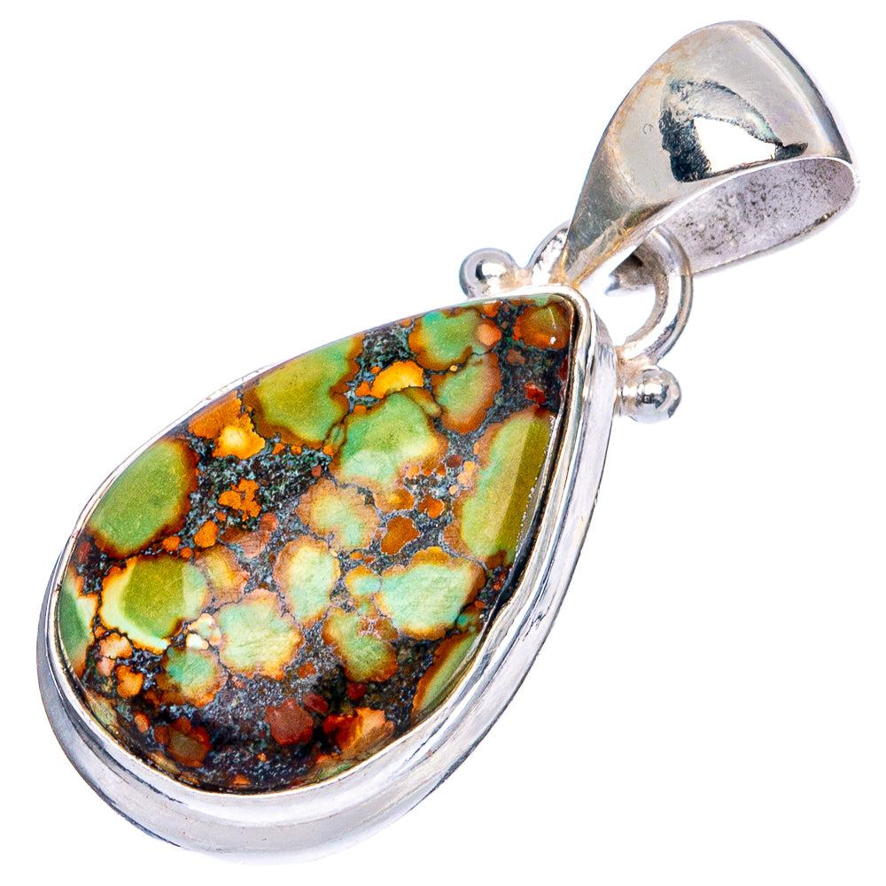 Rare Arizona Spiderweb Turquoise Pendants 1 1/8" (925 Sterling Silver) P43252