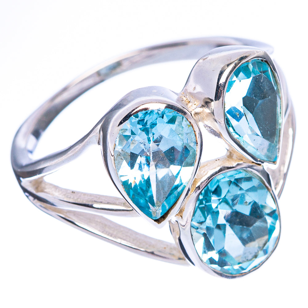 Blue Topaz 925 Sterling Silver Ring Size 8 Ana Co R2467