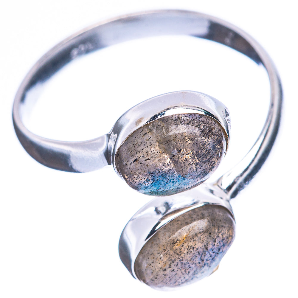 Labradorite Dainty Ring Size 8 Adjustable (925 Sterling Silver) R5118