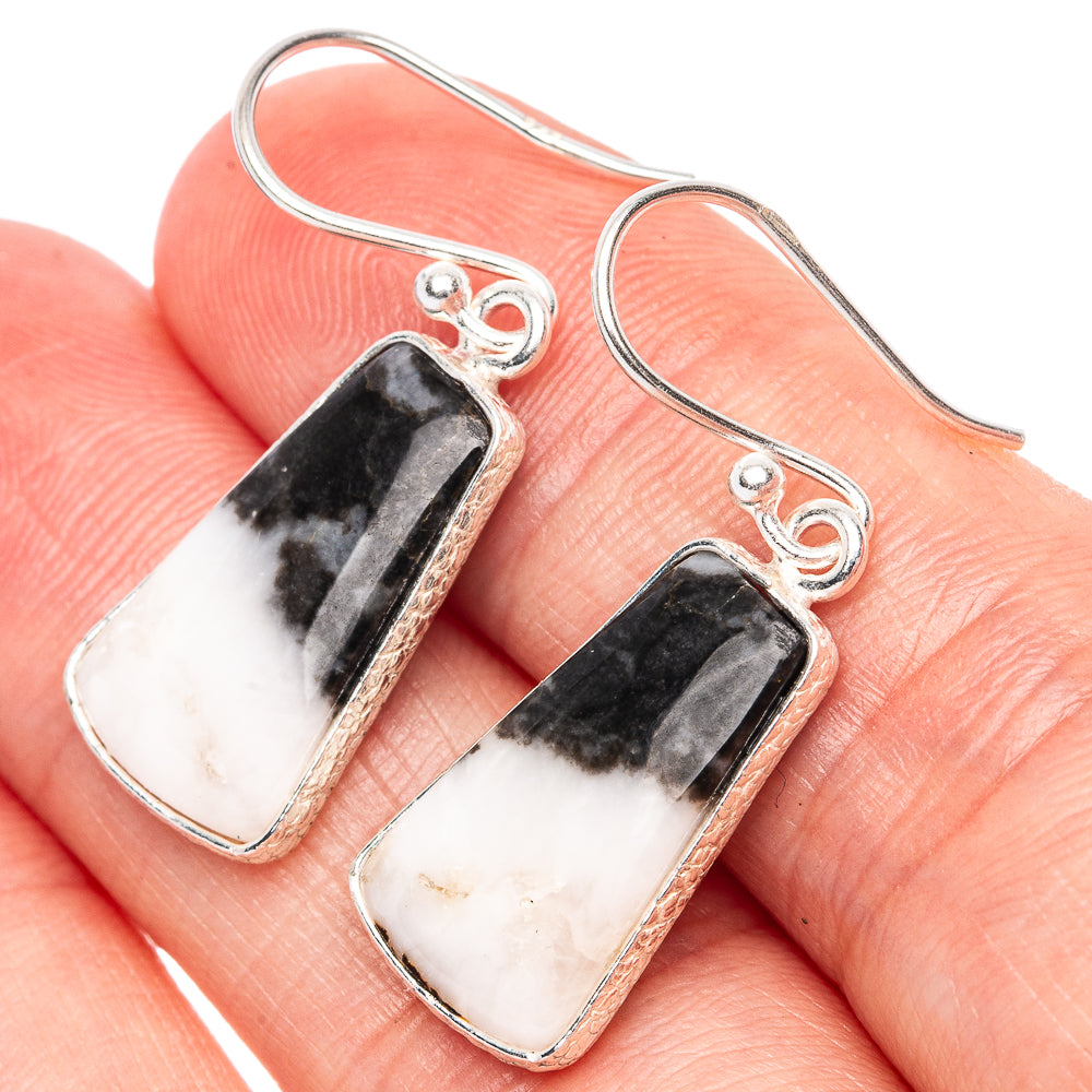Pinolith Jasper Earrings 1 1/4" (925 Sterling Silver) E1282