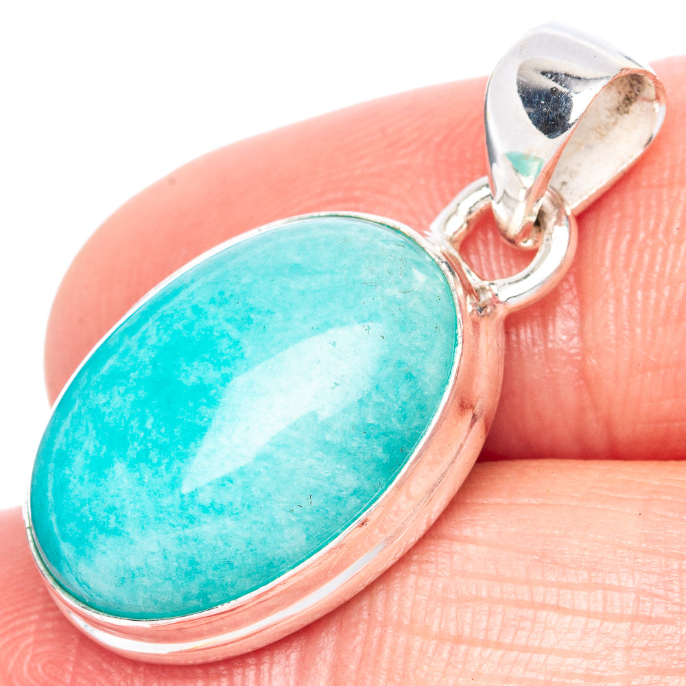 Amazonite Pendant 1 1/8" (925 Sterling Silver) P41773