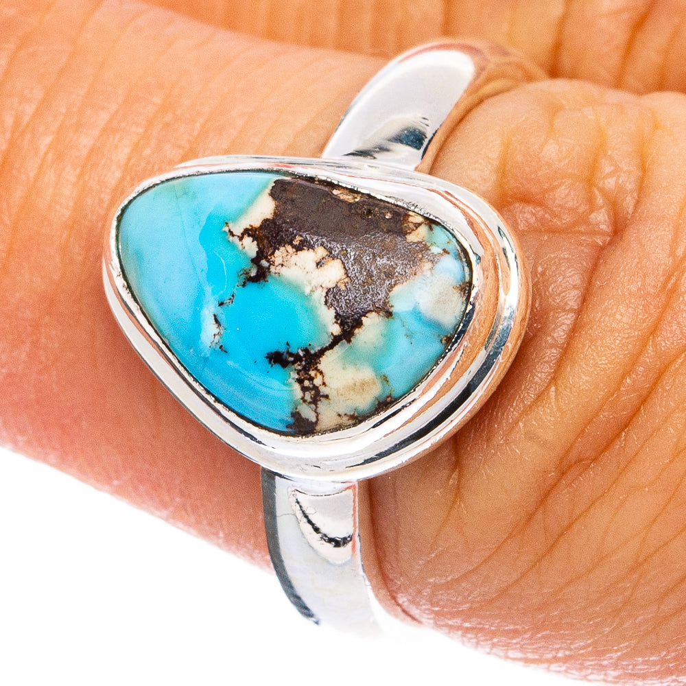 Rare Golden Hills Turquoise Ring Size 7 (925 Sterling Silver) R8194