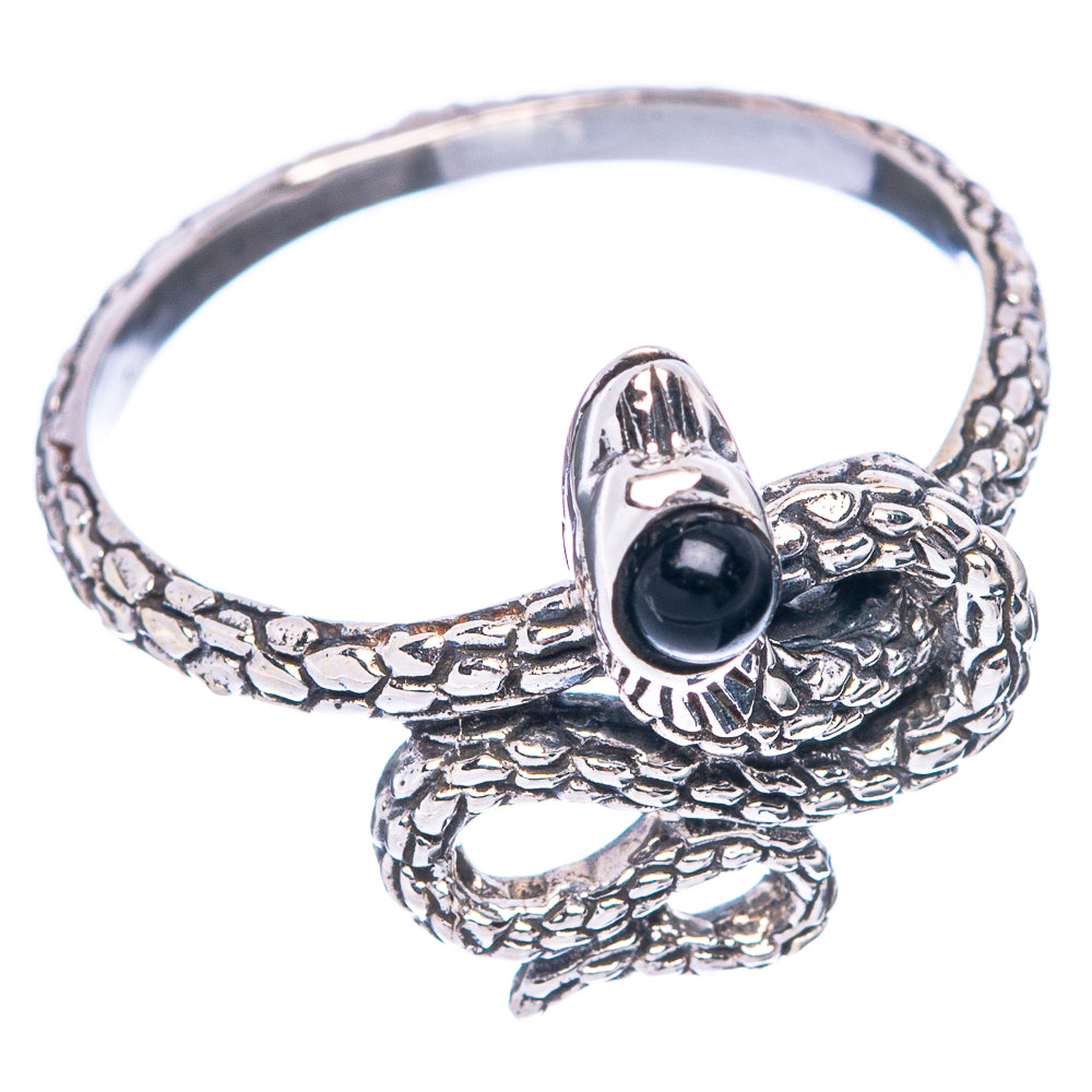 Black Onyx Snake 925 Sterling Silver Ring Size 6.75 (925 Sterling Silver) R5470
