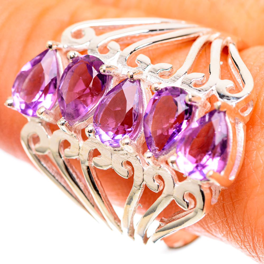 Faceted Amethyst Ring Size 10.25 (925 Sterling Silver) RING138967