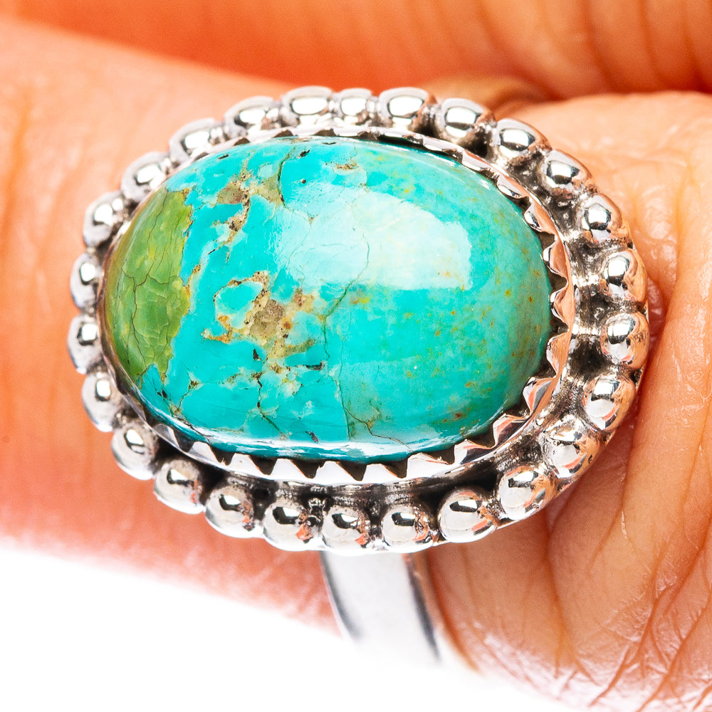 Kingman Turquoise Ring Size 6.5 (925 Sterling Silver) R4036