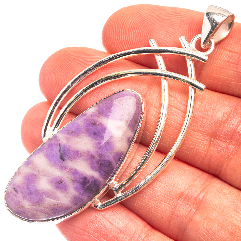 Lepidolite Pendant 2 3/8" (925 Sterling Silver) P38847