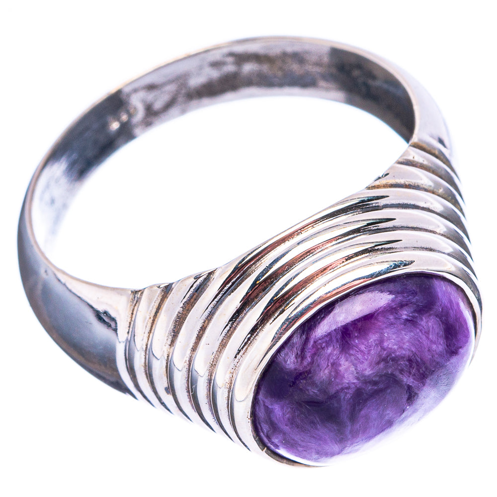 Charoite Ring Size 8.75 (.925 Sterling Silver)