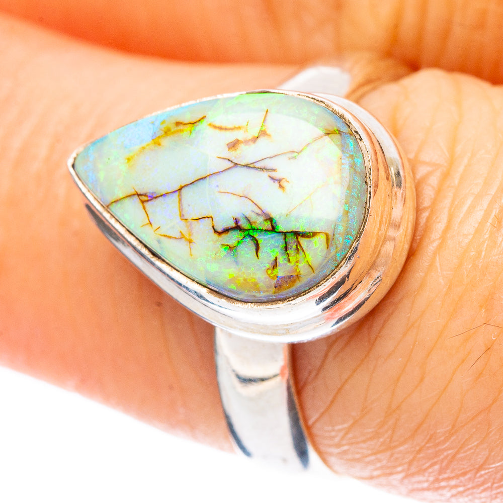 Rare Sterling Opal Ring Size 7.25 (925 Sterling Silver) R4388