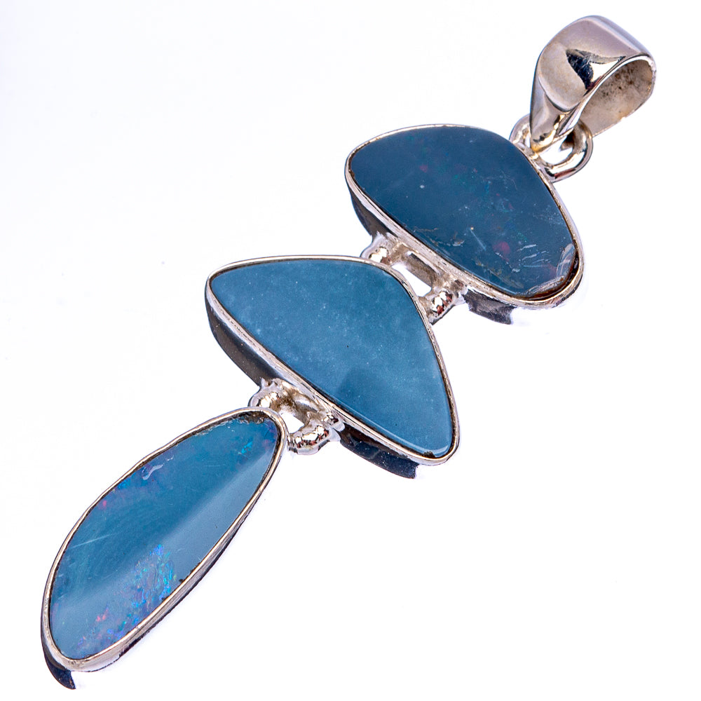 Rare Doublet Opal Pendant 2" (.925 Sterling Silver)