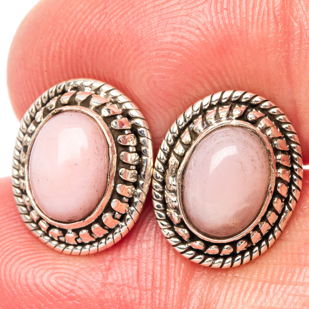 Pink Opal Earrings 1/2" (925 Sterling Silver) E1510
