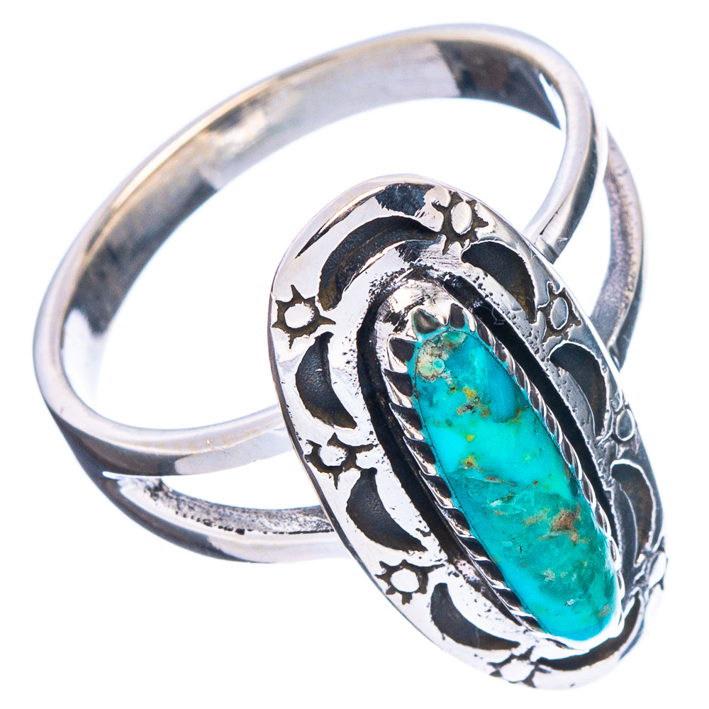Arizona Turquoise Native Style Ring Size 9.5 (.925 Sterling Silver)