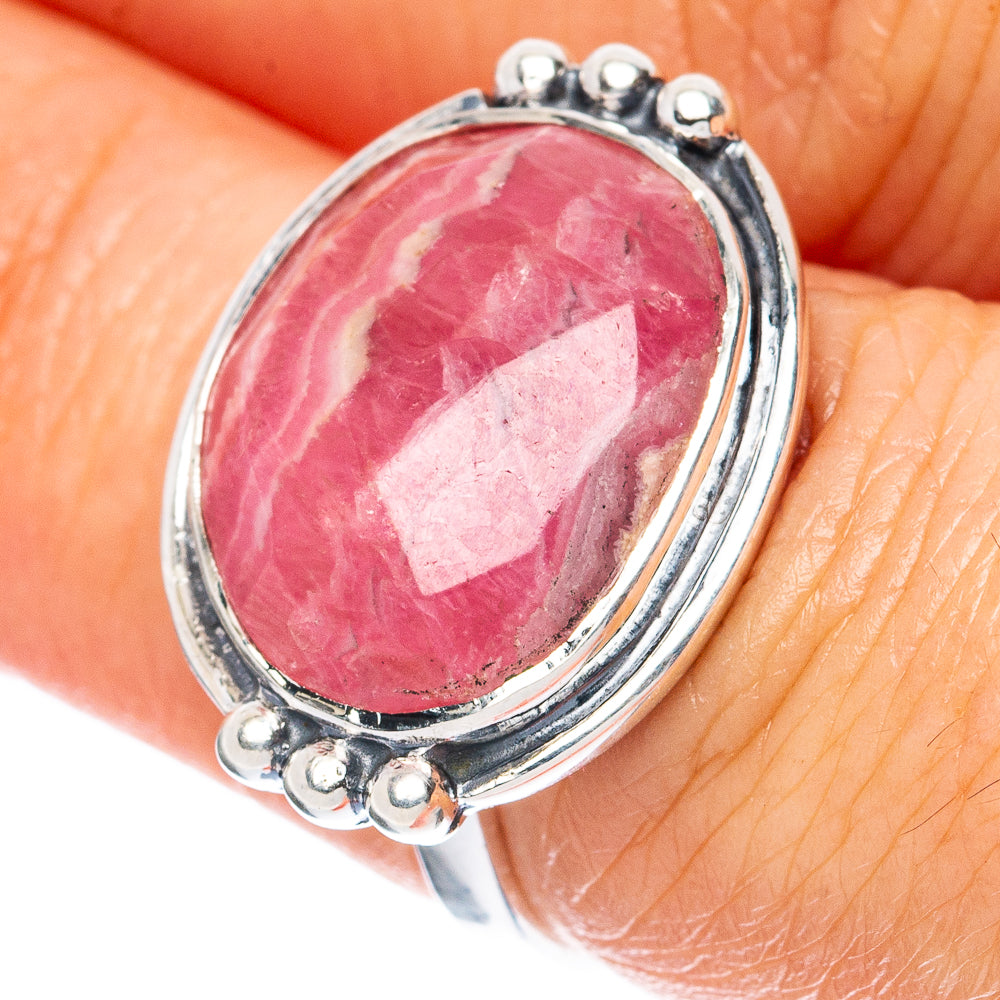 Premium Rhodochrosite 925 Sterling Silver Ring Size 6.5 Ana Co R3575
