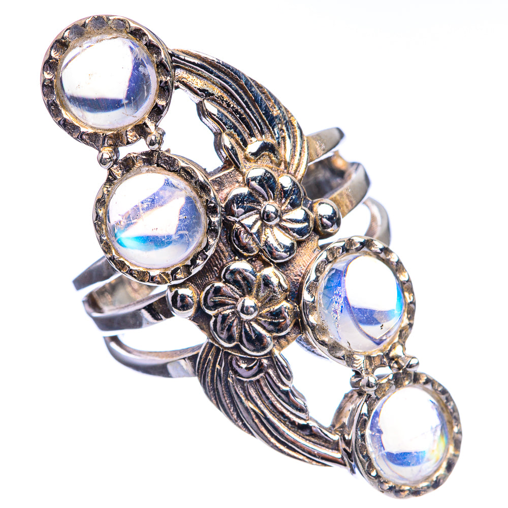 Rainbow Moonstone Ring Size 6 (925 Sterling Silver) R143083